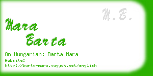 mara barta business card